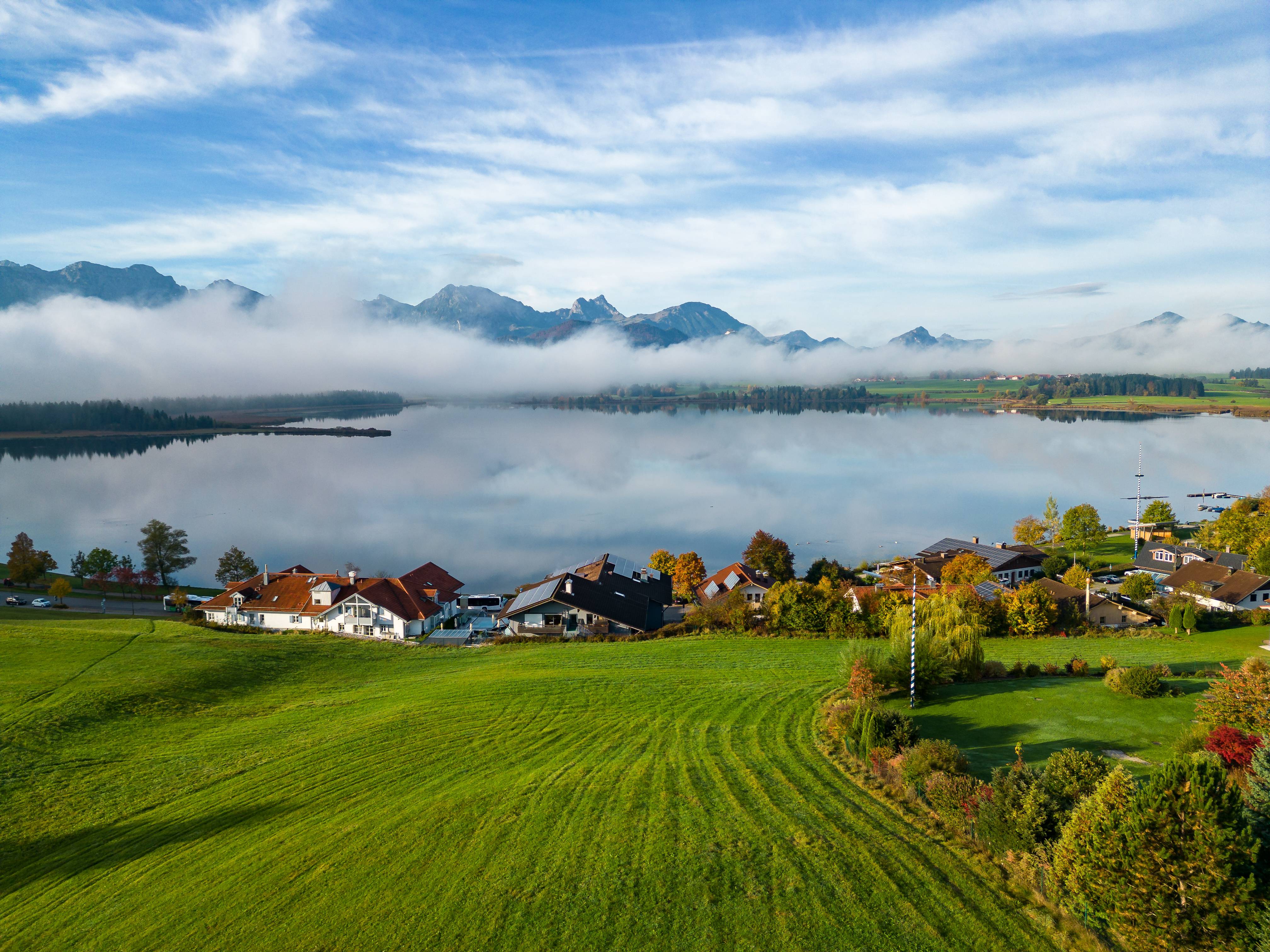 Ortschaft am Hopfensee